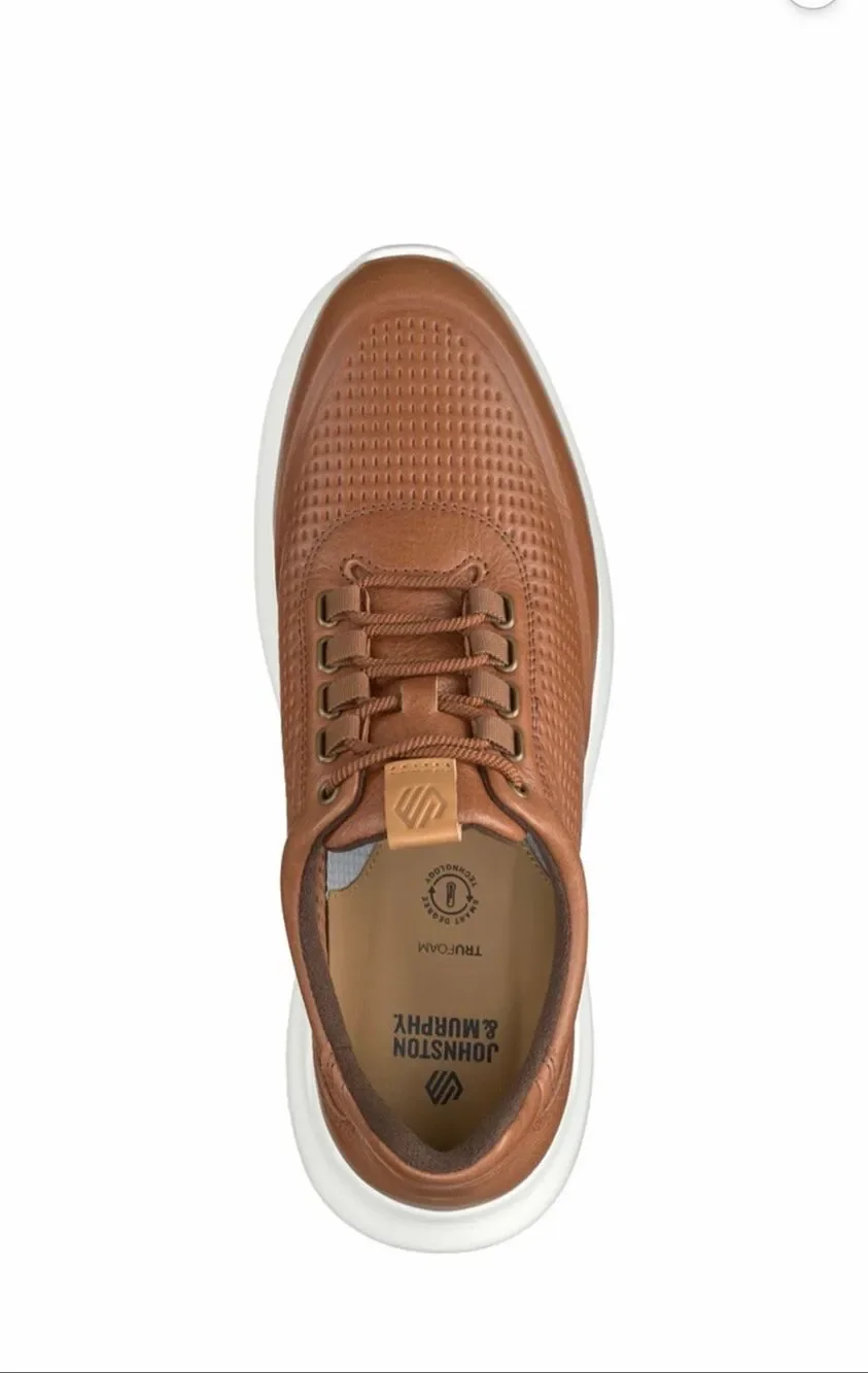 Johnston & Murphy Men's Amherst 2.0 Embossed U-Throat Sneakers Tan Size 13 NEW